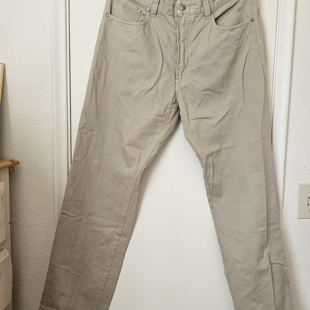 Ermenegildo Zegna Beige Cotton Pants